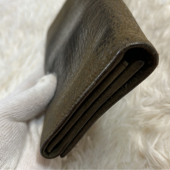 Vintage Fendi Wallet Long Khaki Leather Please See Photos - Picture 7 of 9